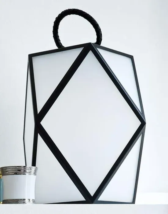 Muse Large Portable Outdoor Lantern - Matt Black