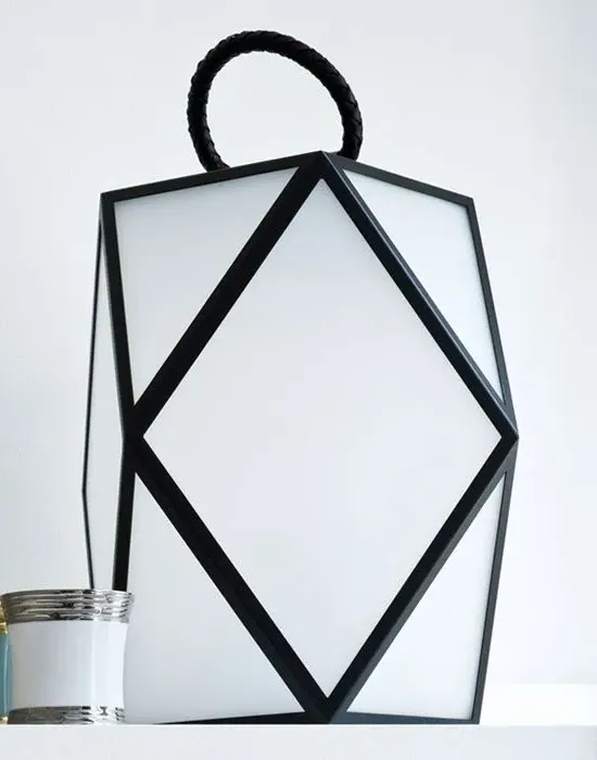 Muse Medium Portable Outdoor Lantern - Matt Black