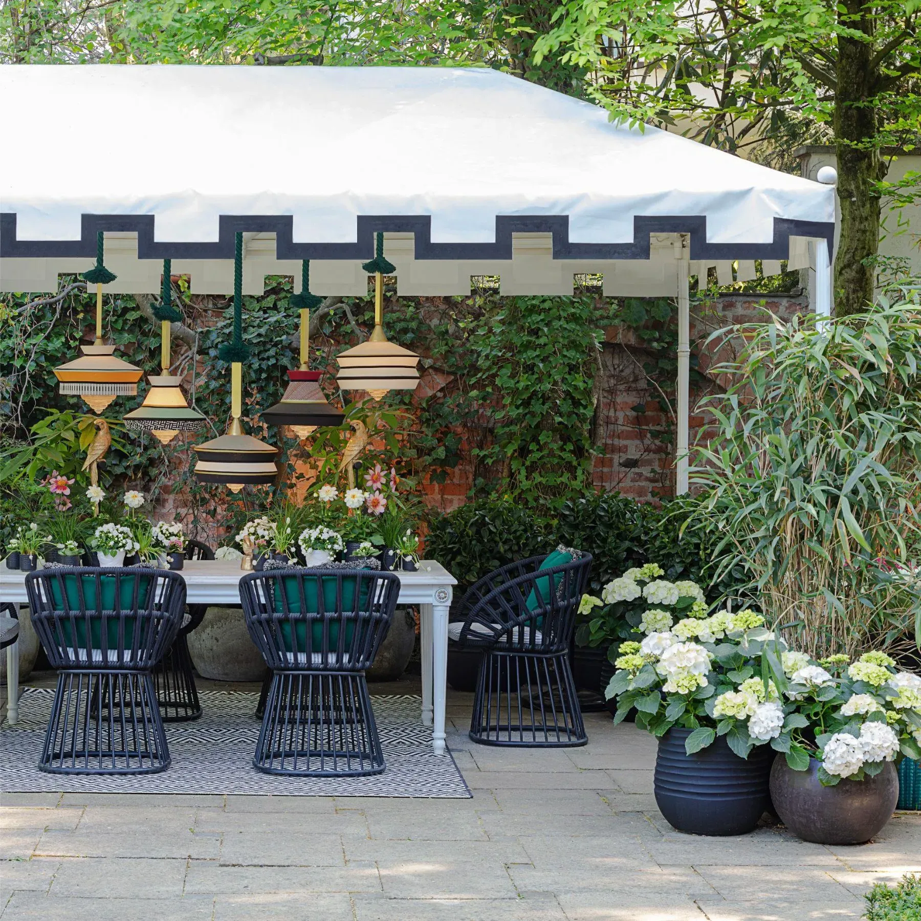 Outdoor Pendant Light IP65 - Martinique, Fabric