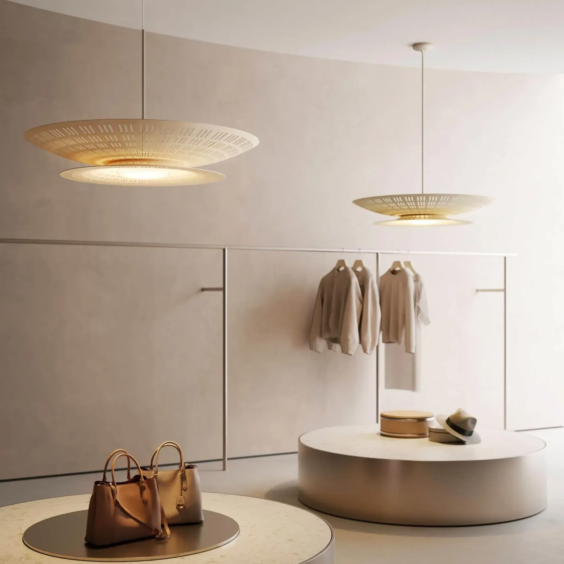 Pendant Light with Laser Cuts - Recycled Acrylic