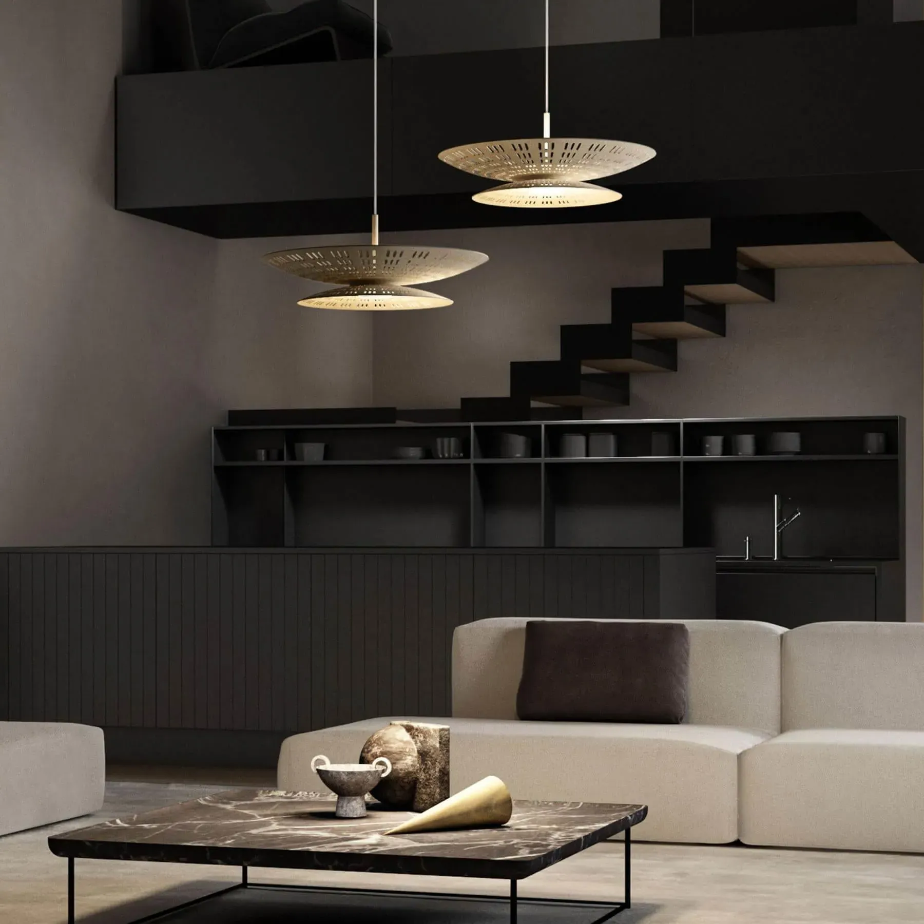 Pendant Light with Laser Cuts - Recycled Acrylic