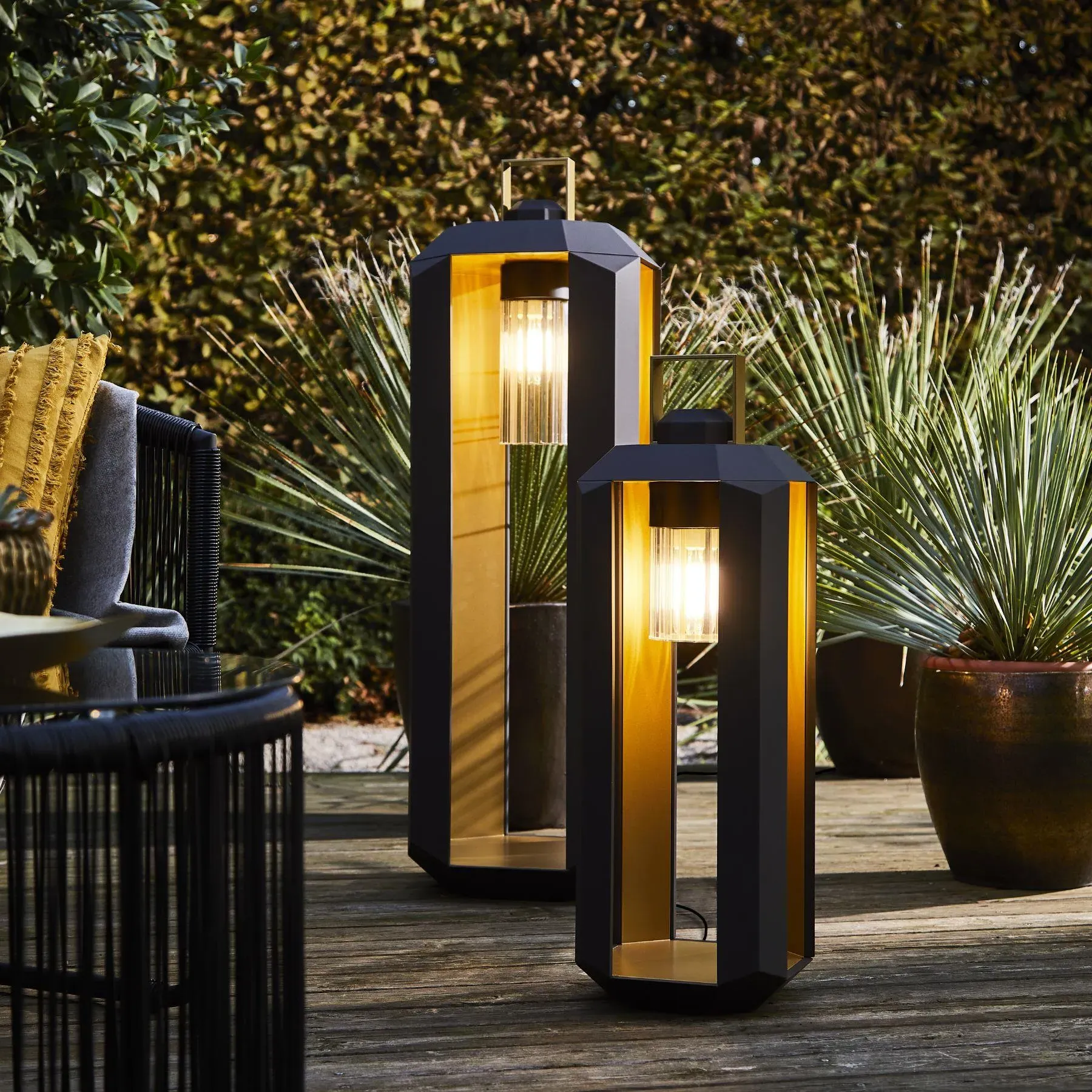 Small Cube Outdoor Light Battery - Bronze, Composite