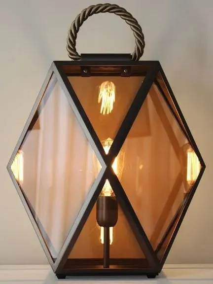 Small Floor Lamp - Bronze, Silk