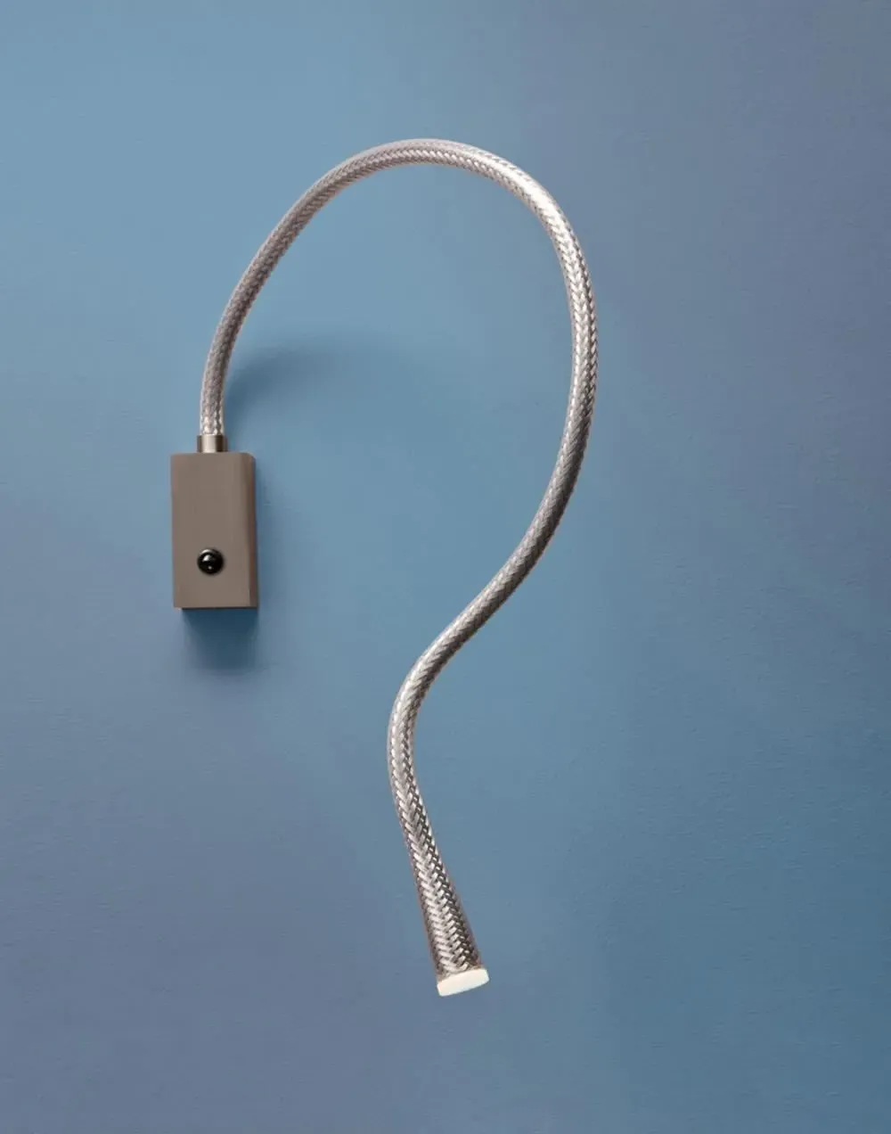 Small LED Reading Lamp Switched - Steel Mesh