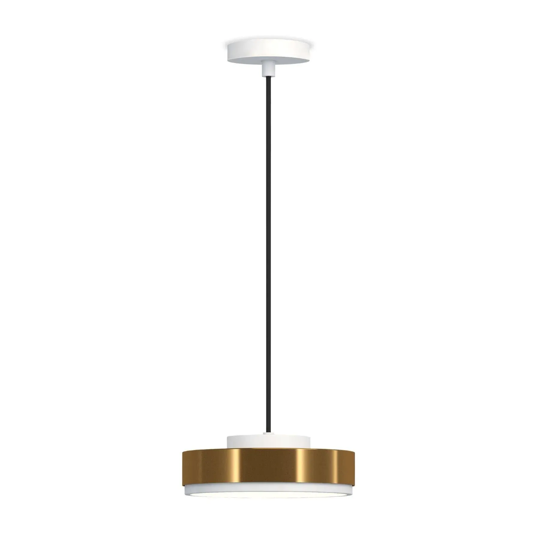 Small Pendant Light with Diffuser - White, Metal
