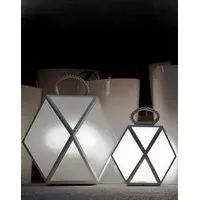 Small Portable Outdoor Lantern - White