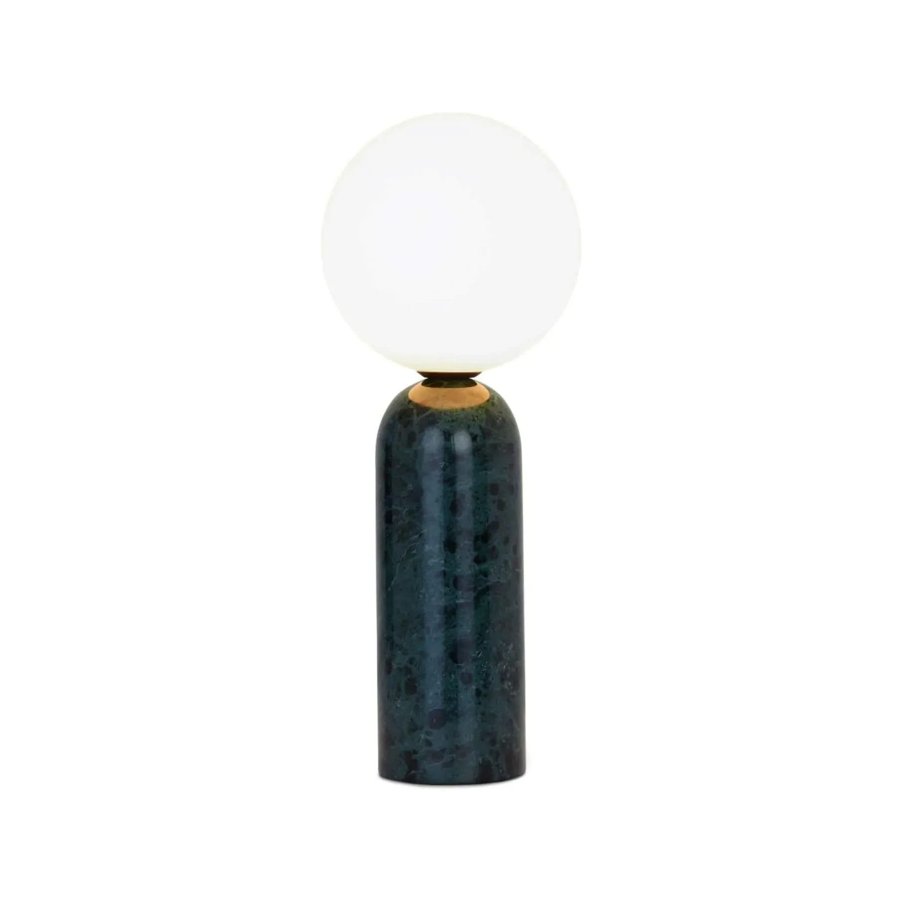 Table Lamp with Marble Base - Green, Marble