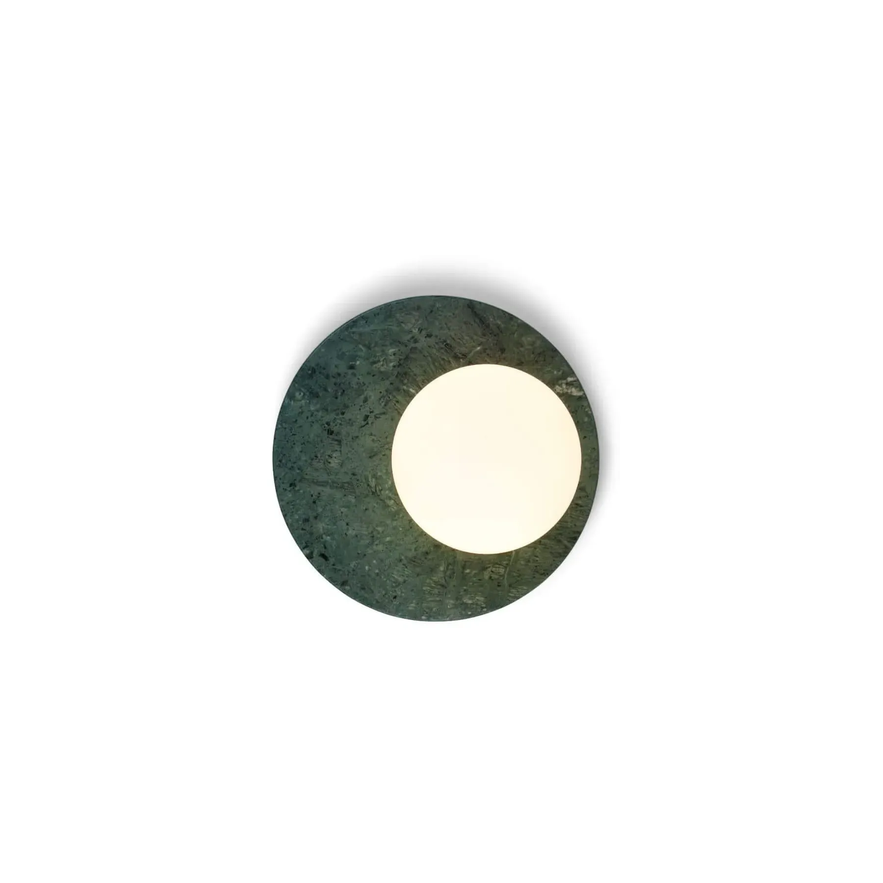 Wall Light with Marble Base - Green, Marble