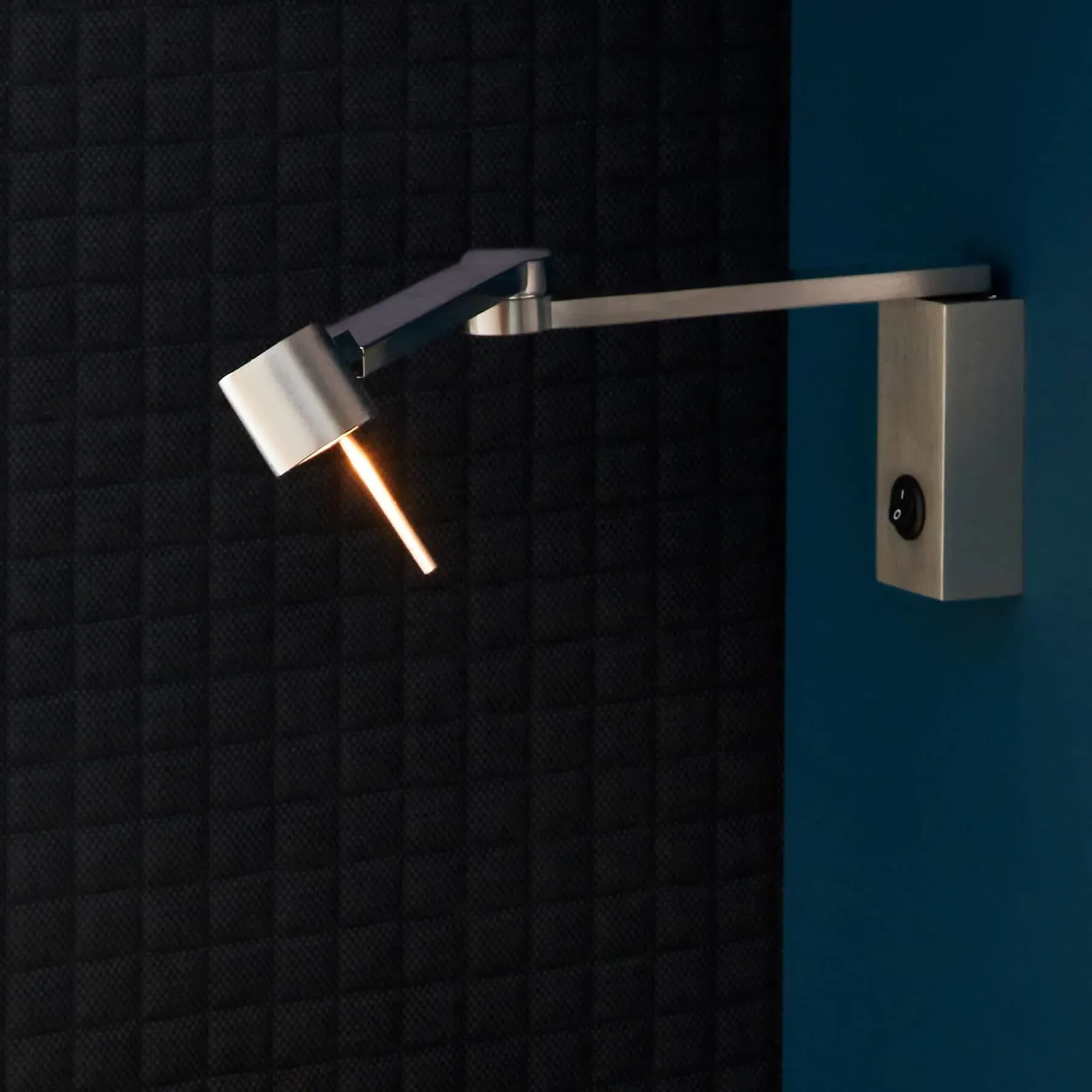 Wall Light with Switch - Satin Bronze, Metal