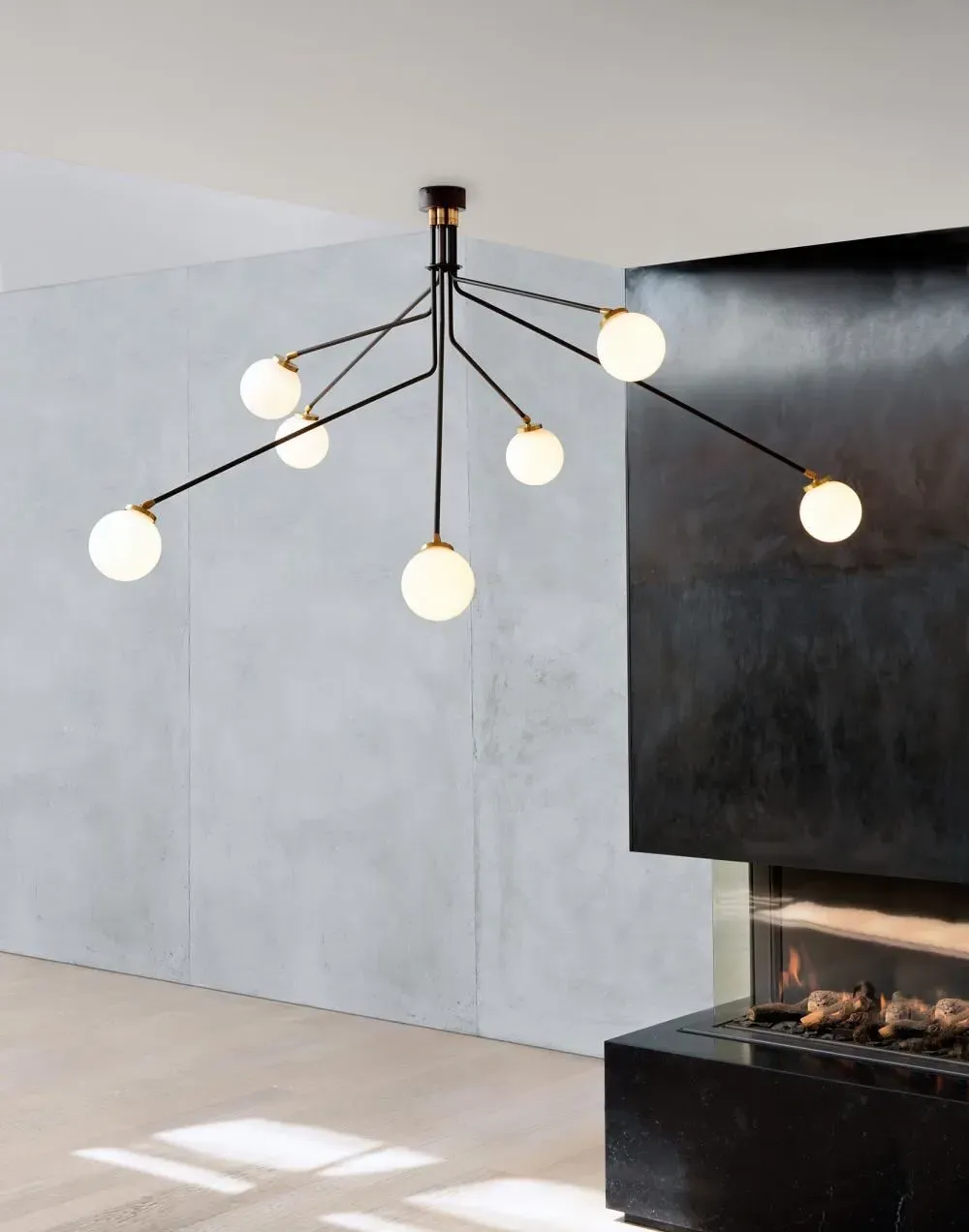 7-Shade Pendant Light - Bronze, Brass