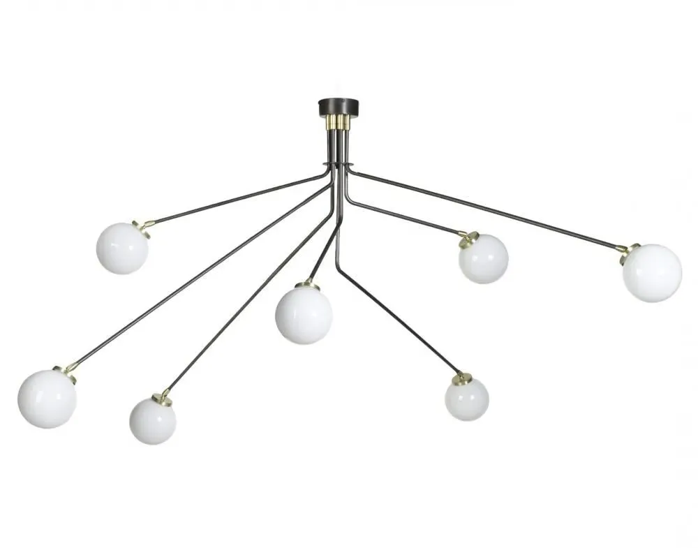 7-Shade Pendant Light - Bronze, Brass