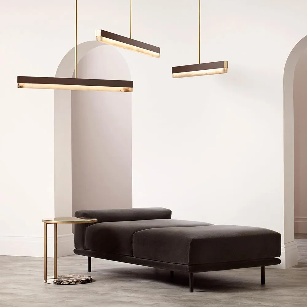 Artes 600 Pendant Light - Brass, Alabaster