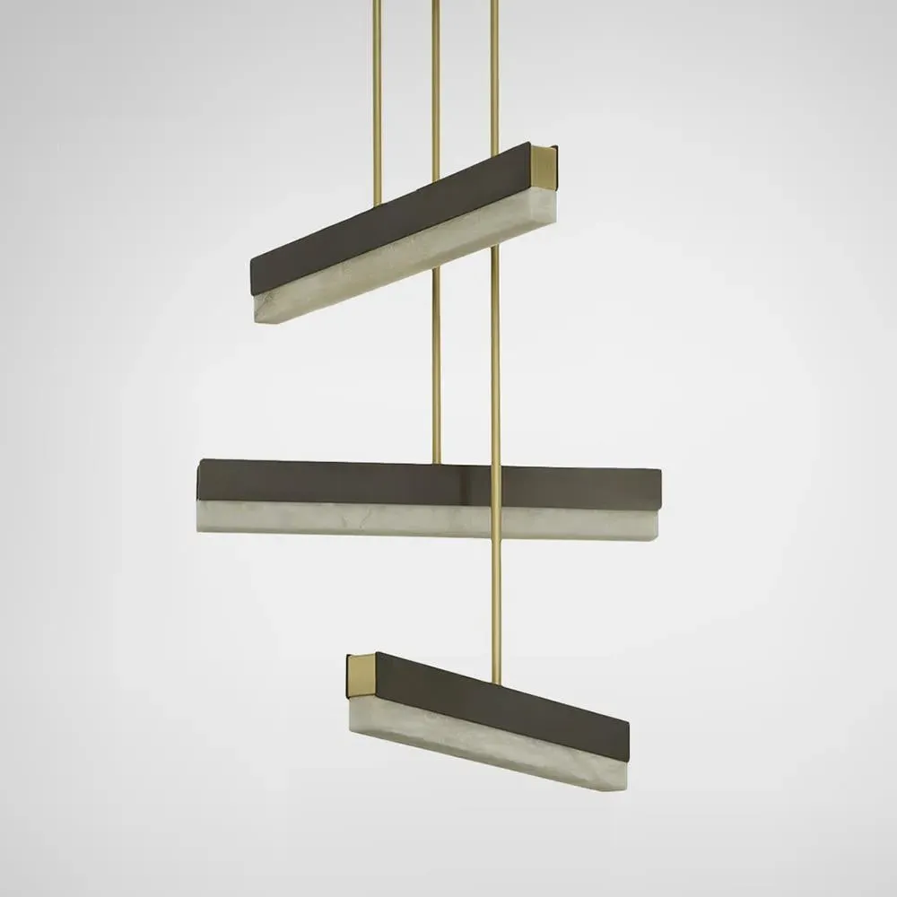 Artes Collective 600 Pendant Light - Satin Brass, Alabaster