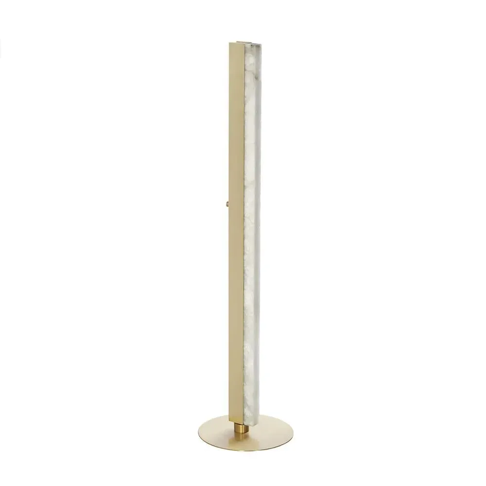 Artes Floor Light - Satin Brass, Alabaster image