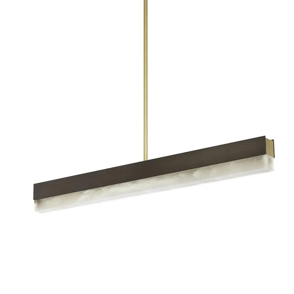 Artes Pendant Light 100cm - Bronze, Alabaster