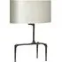 Braque Table Lamp - Antique Brass, White Linen