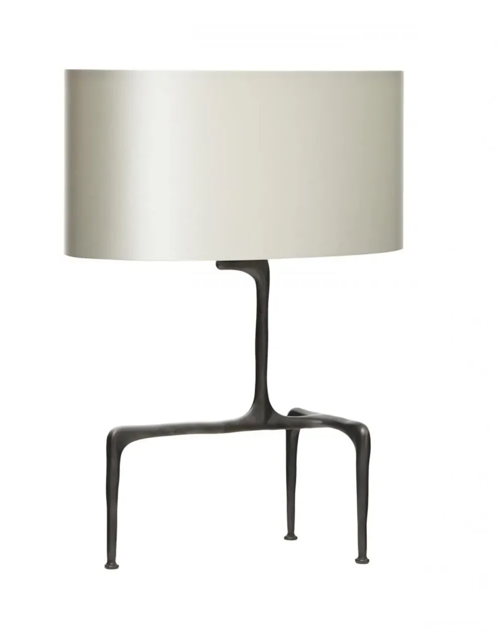 Braque Table Lamp - Antique Brass, White Linen image