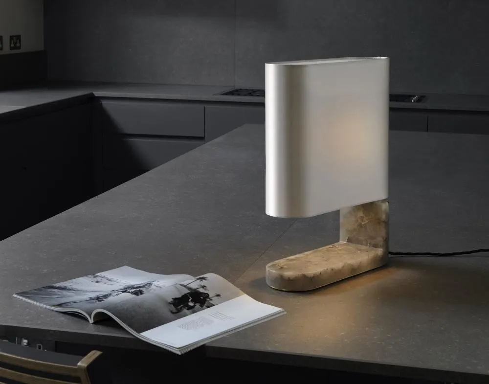 Columbo Table Lamp - Grey, Alabaster
