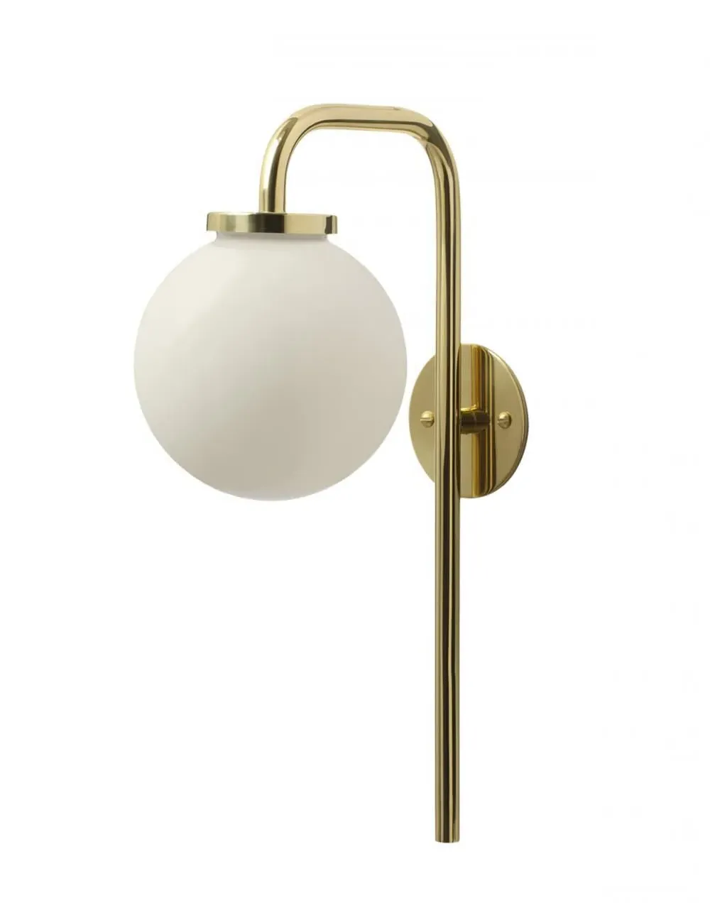 CTO Big Bulb Opal Table Lamp - Polished Brass, Glass image