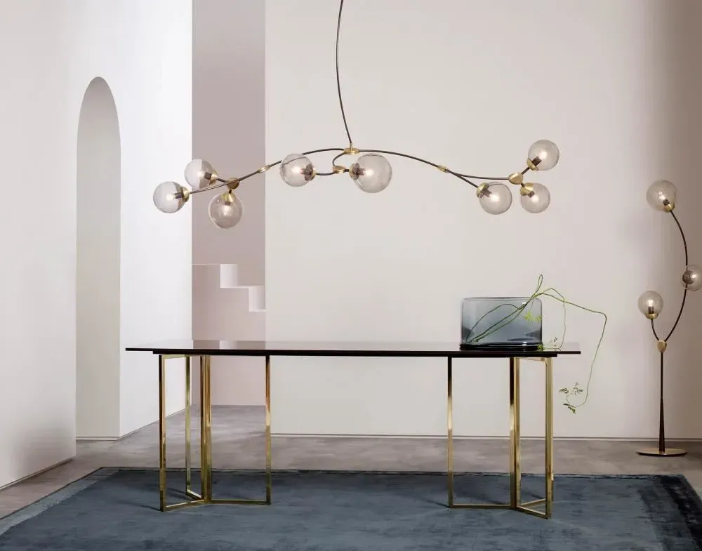 CTO Ivy 8 Pendant Light - Smoked Glass