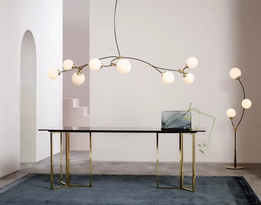 CTO Ivy 8 Pendant Light - Smoked Glass