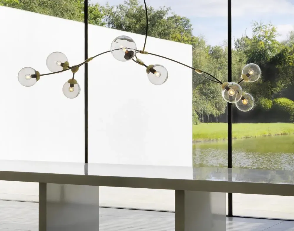 CTO Ivy 8 Pendant Light - Smoked Glass