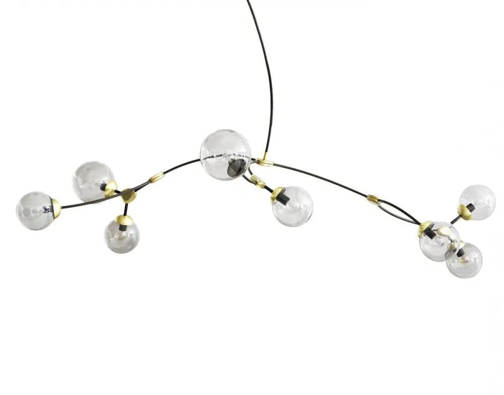 CTO Ivy 8 Pendant Light - Smoked Glass