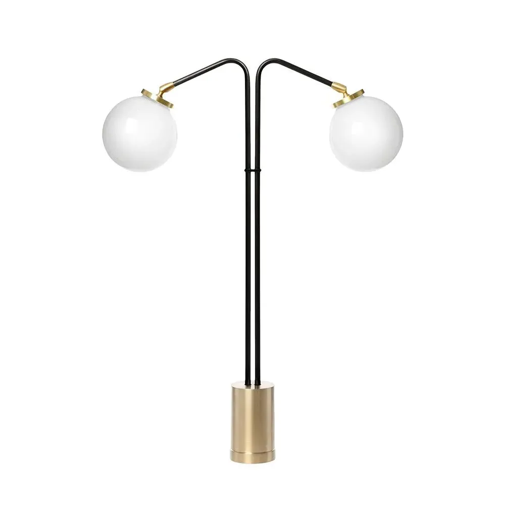 Double Table Lamp with Rotating Arms - Brass image