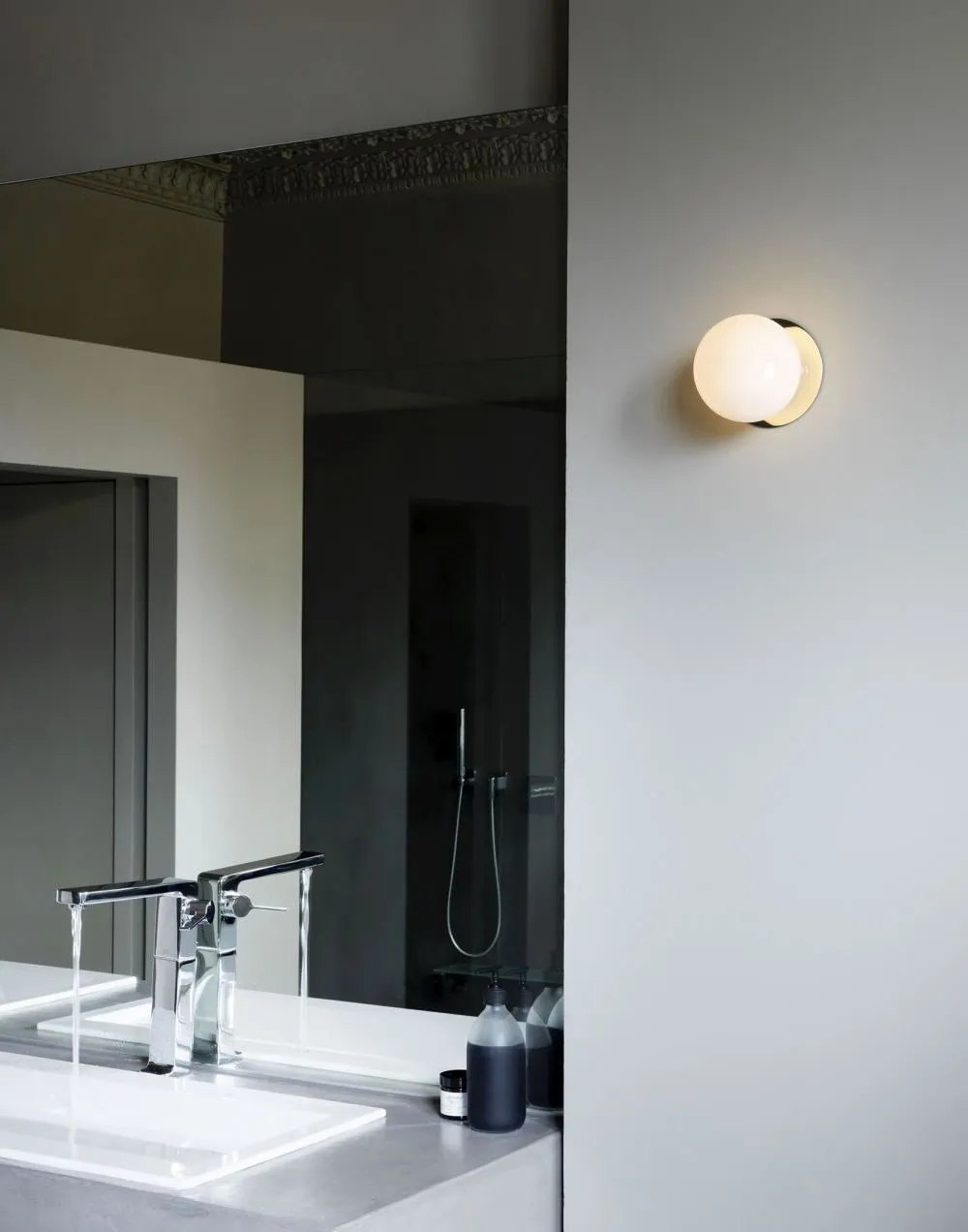 Large Flush Light Ceiling/Wall - Brass, Metal