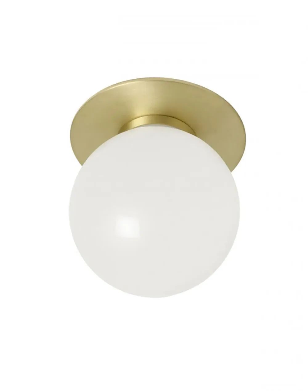 Large Flush Light Ceiling/Wall - Nickel, Metal