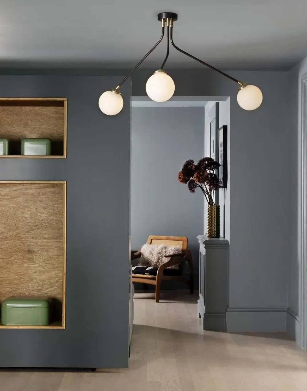 Mini Pendant Light with Rotating Arms - Bronze, Brass