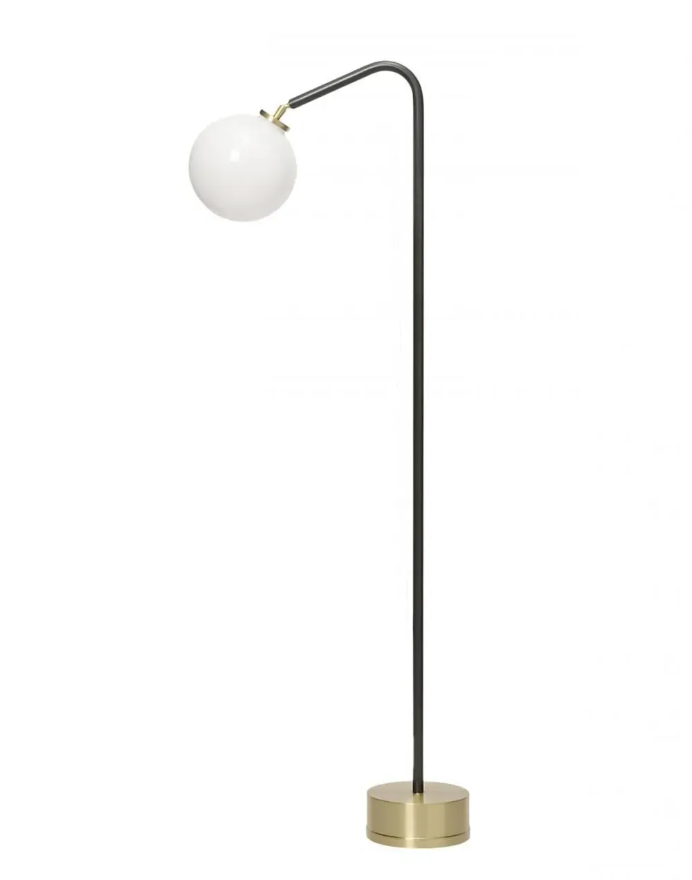 Oscar Floor Light - Satin Brass, Glass