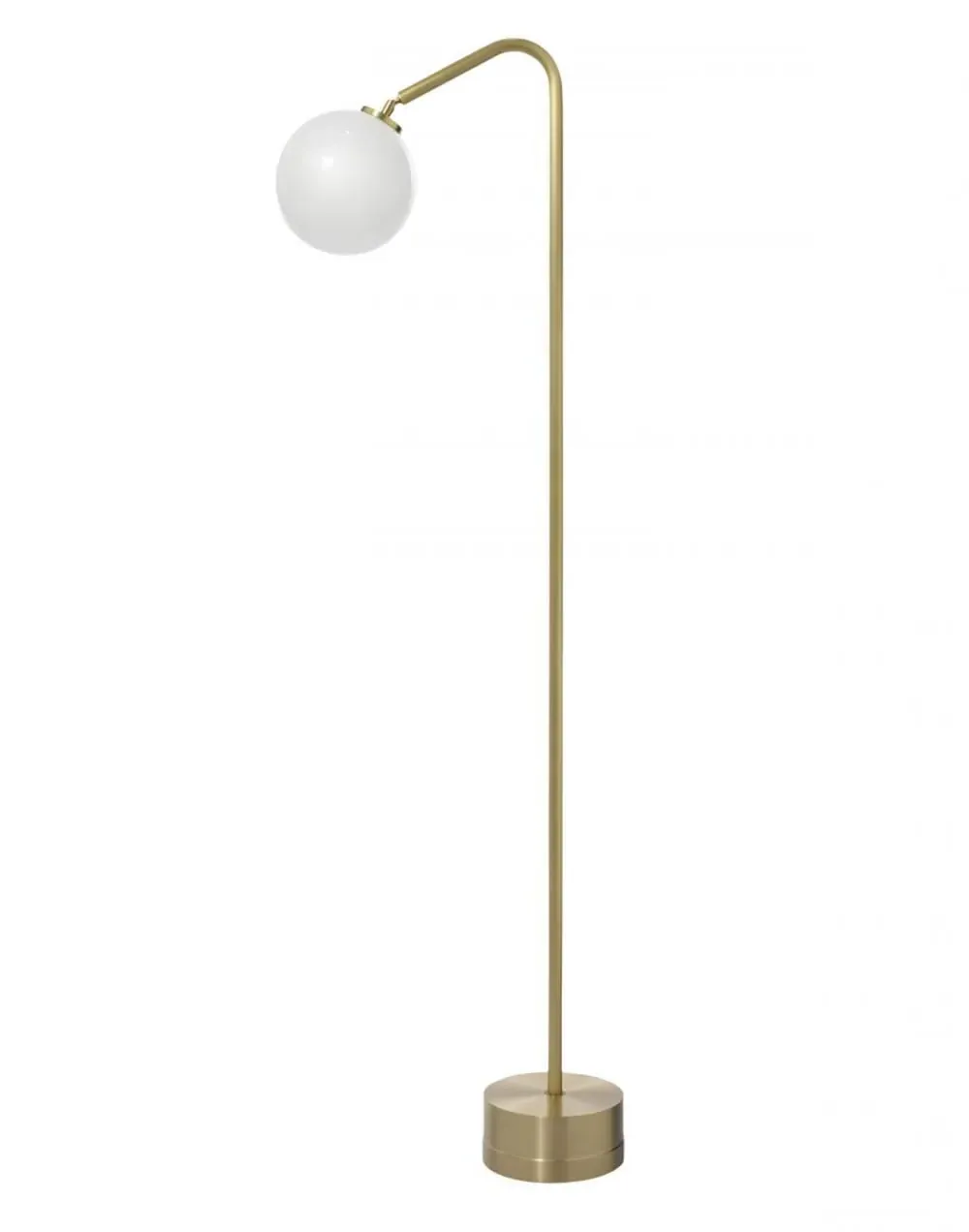 Oscar Floor Light - Satin Brass, Glass