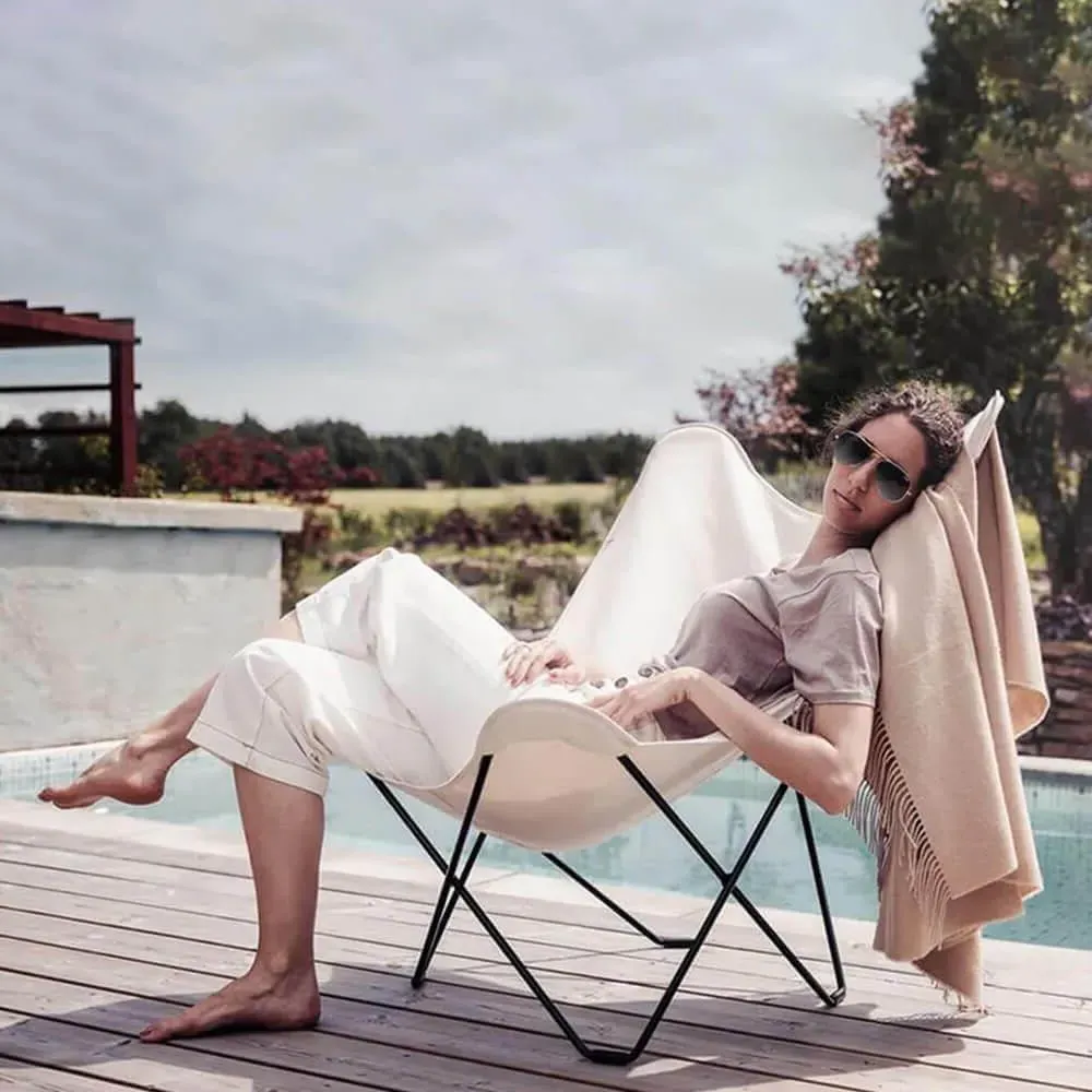 Butterfly Outdoor Chair - Oyster, Sunbrella