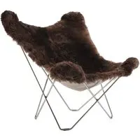 Iceland Mariposa Lounge Chair - Brown, Sheepskin