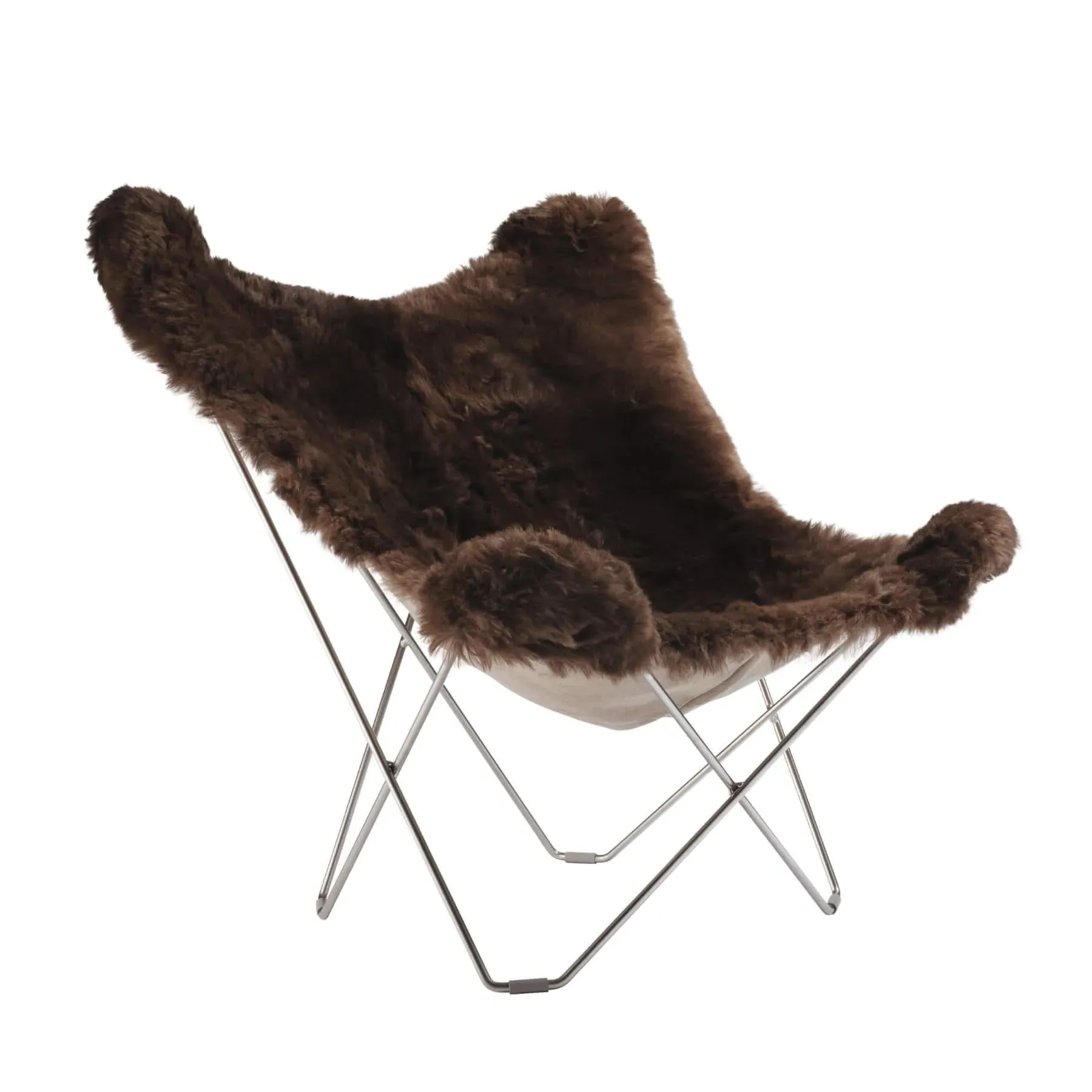 Iceland Mariposa Lounge Chair - Brown, Sheepskin image