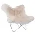 Iceland Mariposa Lounge Chair - White, Sheepskin
