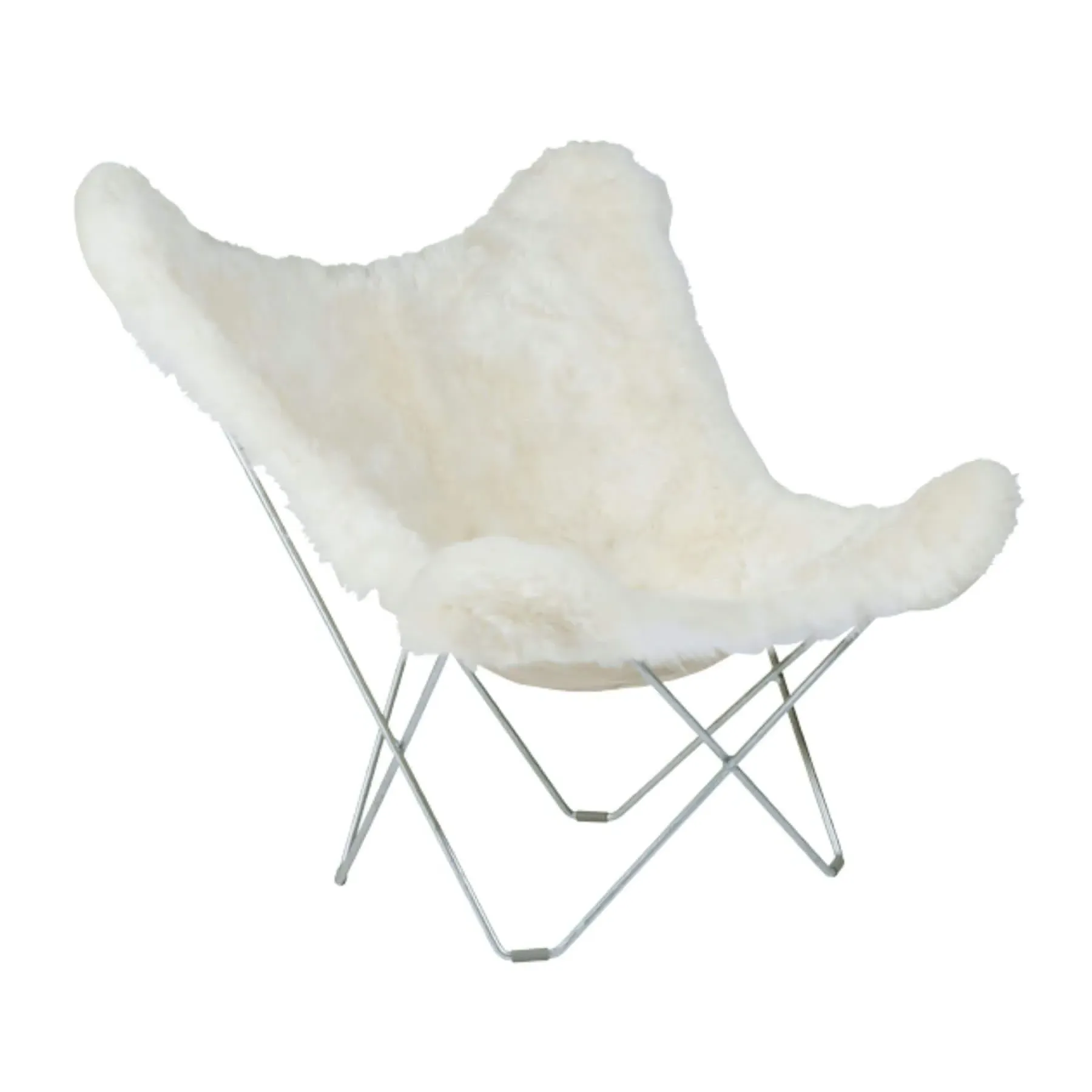 Iceland Mariposa Lounge Chair - White, Sheepskin image