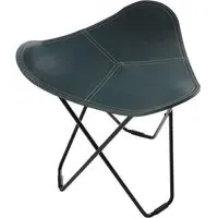 Pampa Flying Goose Stool - Blue, Leather