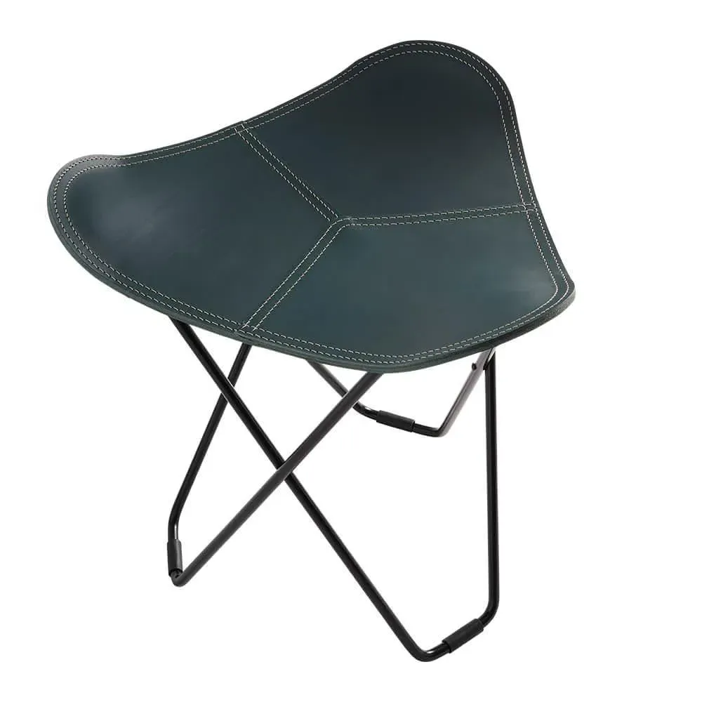 Pampa Flying Goose Stool - Blue, Leather image