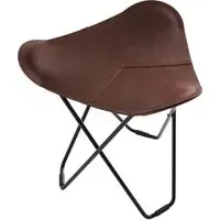 Pampa Flying Goose Stool - Chocolate, Leather