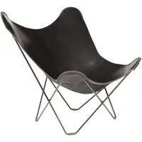 Pampa Mariposa Butterfly Chair - Black, Leather