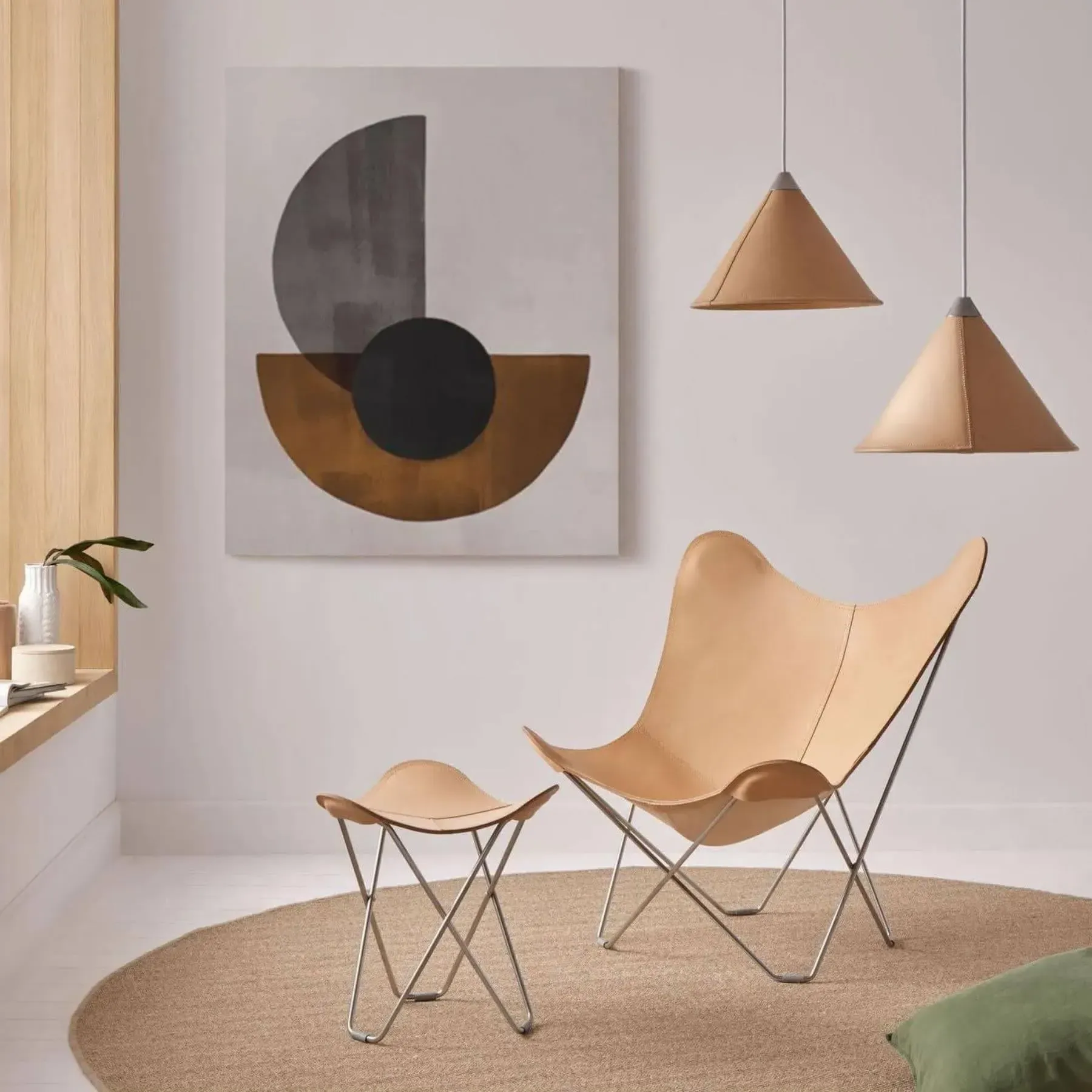 Pampa Mariposa Butterfly Chair - Chocolate, Leather