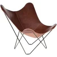 Pampa Mariposa Butterfly Chair - Chocolate, Leather