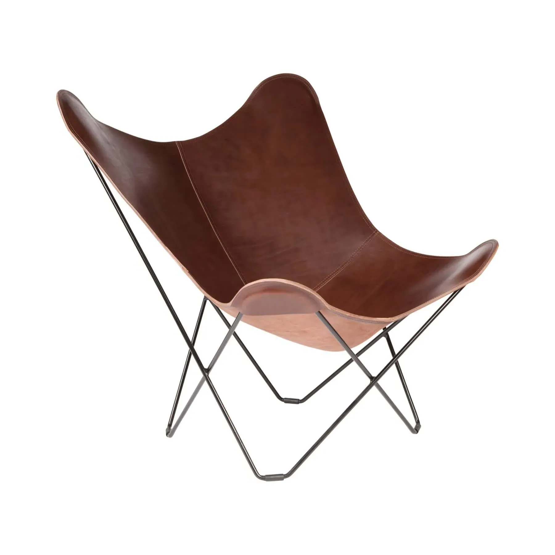 Pampa Mariposa Butterfly Chair - Chocolate, Leather
