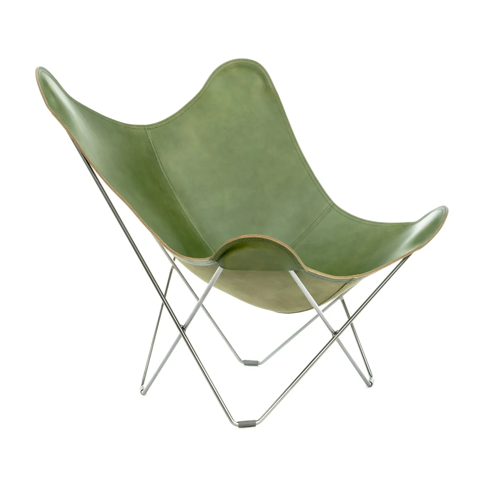 Pampa Mariposa Butterfly Chair - Green, Leather