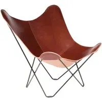 Pampa Mariposa Butterfly Chair - Oak, Leather