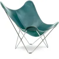 Pampa Mariposa Butterfly Chair - Ocean Blue, Leather