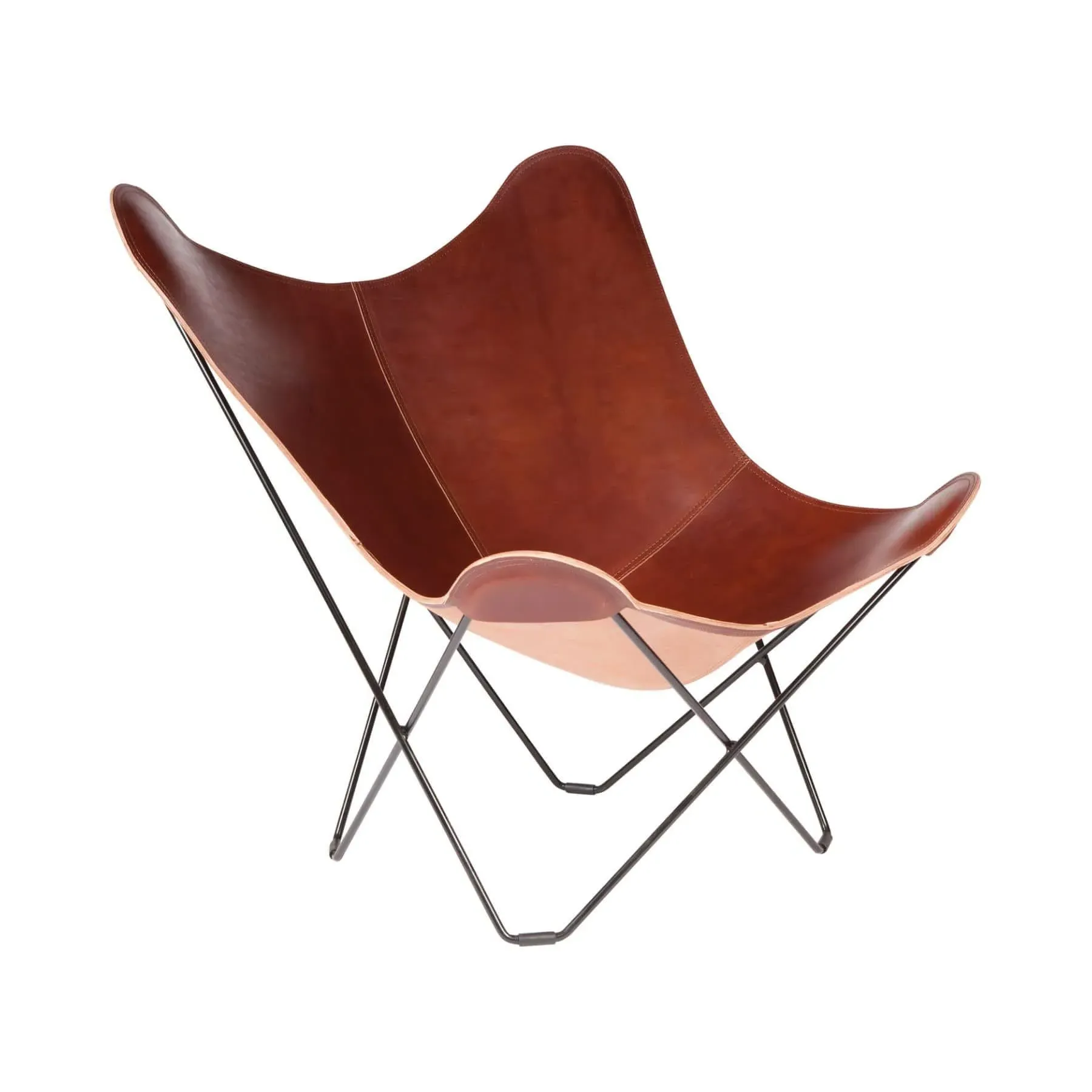 Pampa Mariposa Butterfly Chair - Ocean Blue, Leather