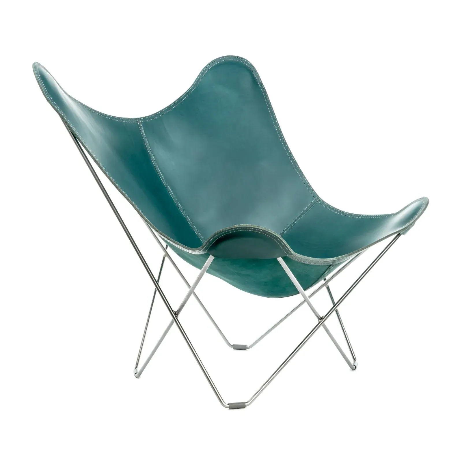 Pampa Mariposa Butterfly Chair - Ocean Blue, Leather